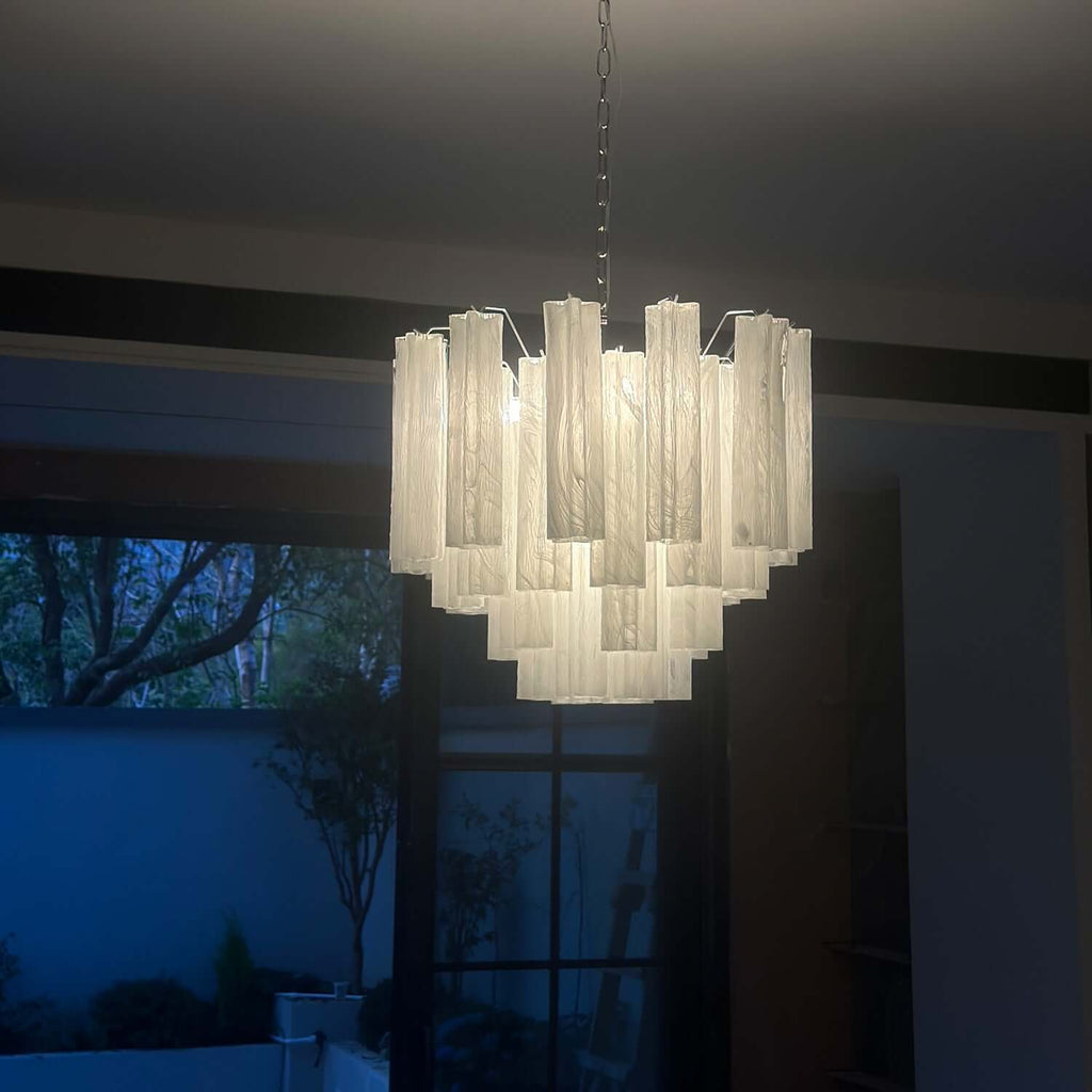 Murano Tubes Chandelier 23"