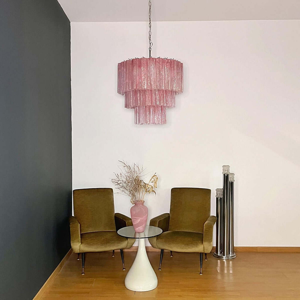 Murano Tubes Chandelier 25"
