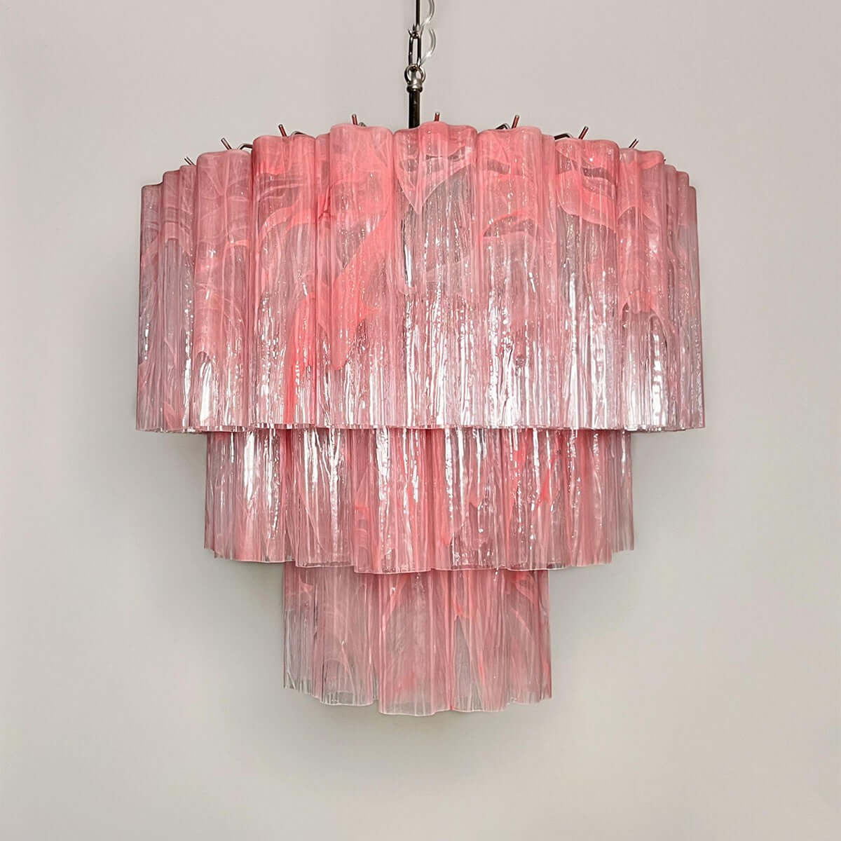 Murano Tubes Chandelier 25"