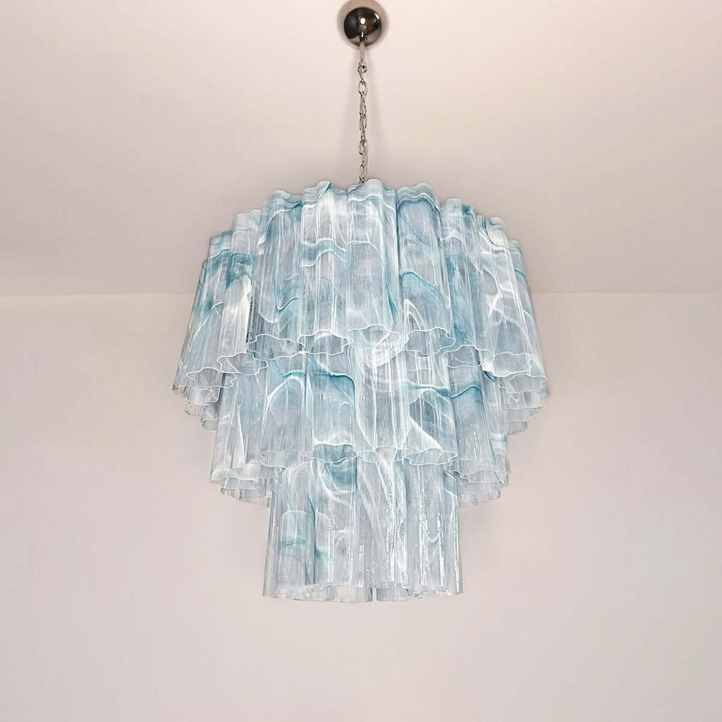 Murano Tubes Chandelier 25"