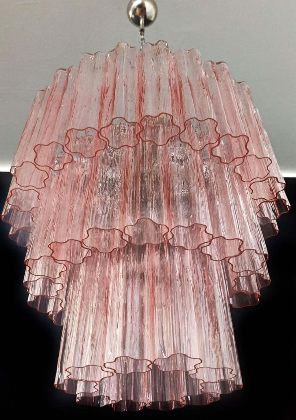 Murano Tubes Chandelier 25"