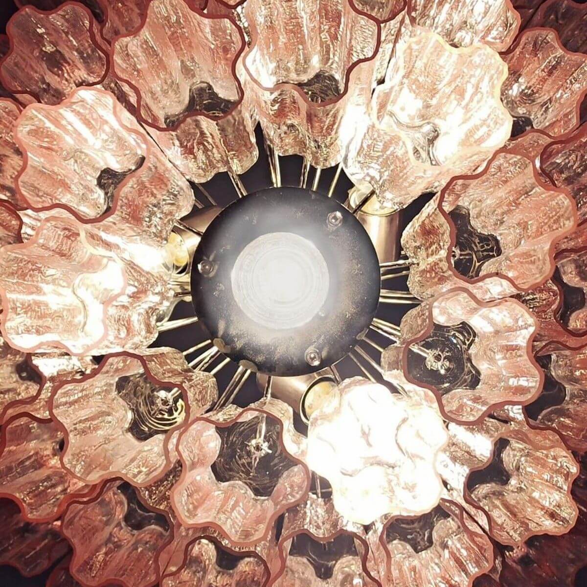 Murano Tubes Chandelier 25"