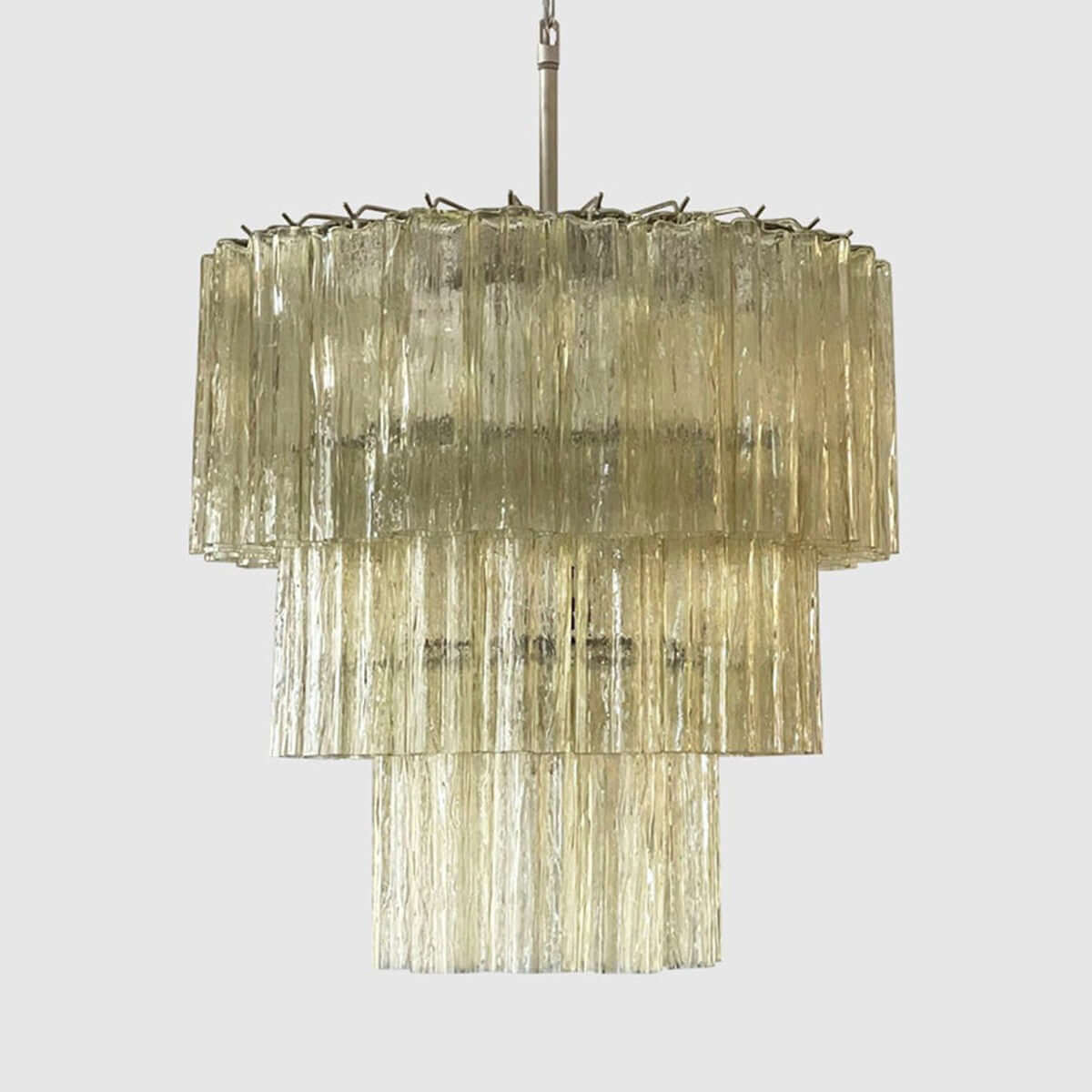 Murano Tubes Chandelier 25"