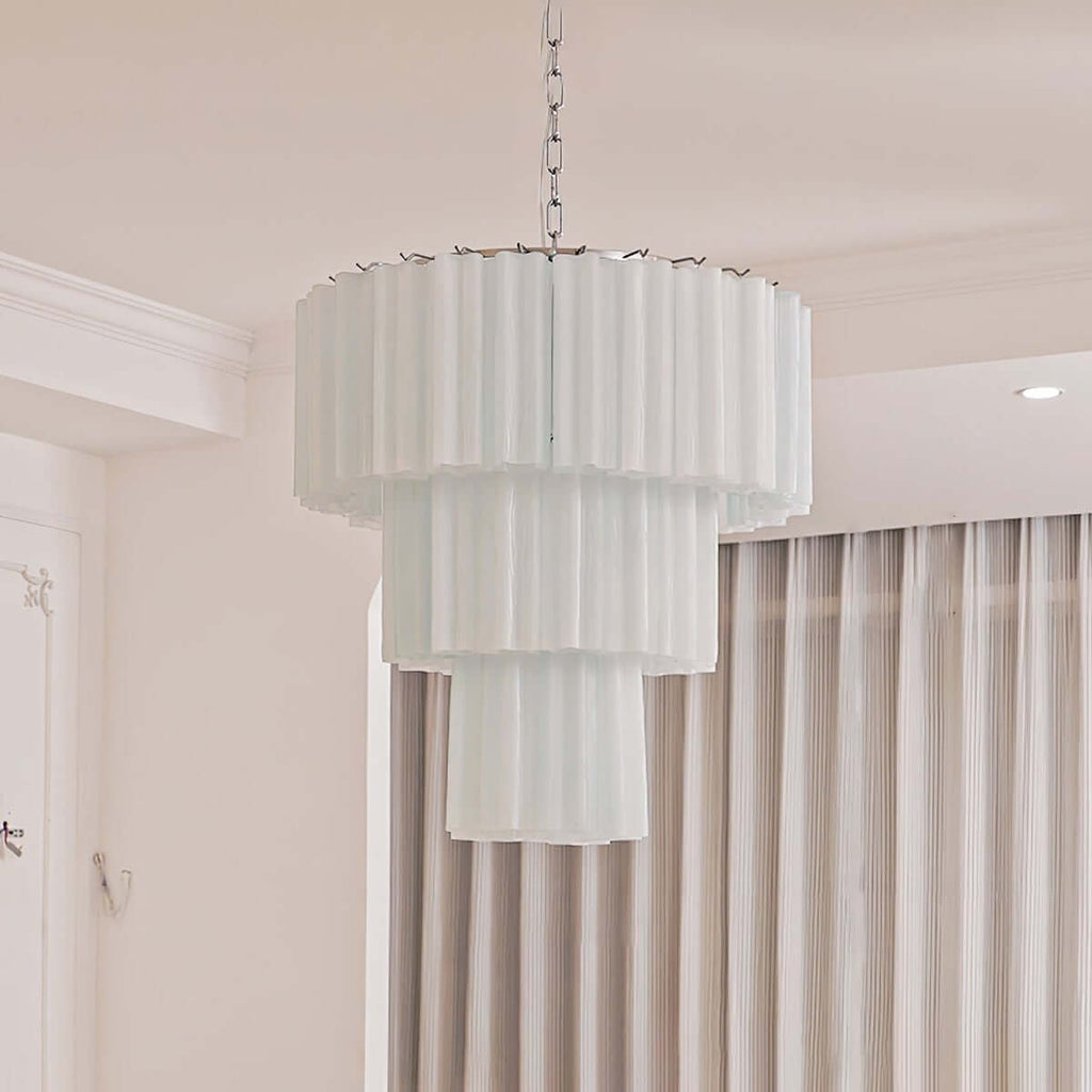 Murano Tubes Chandelier 25"