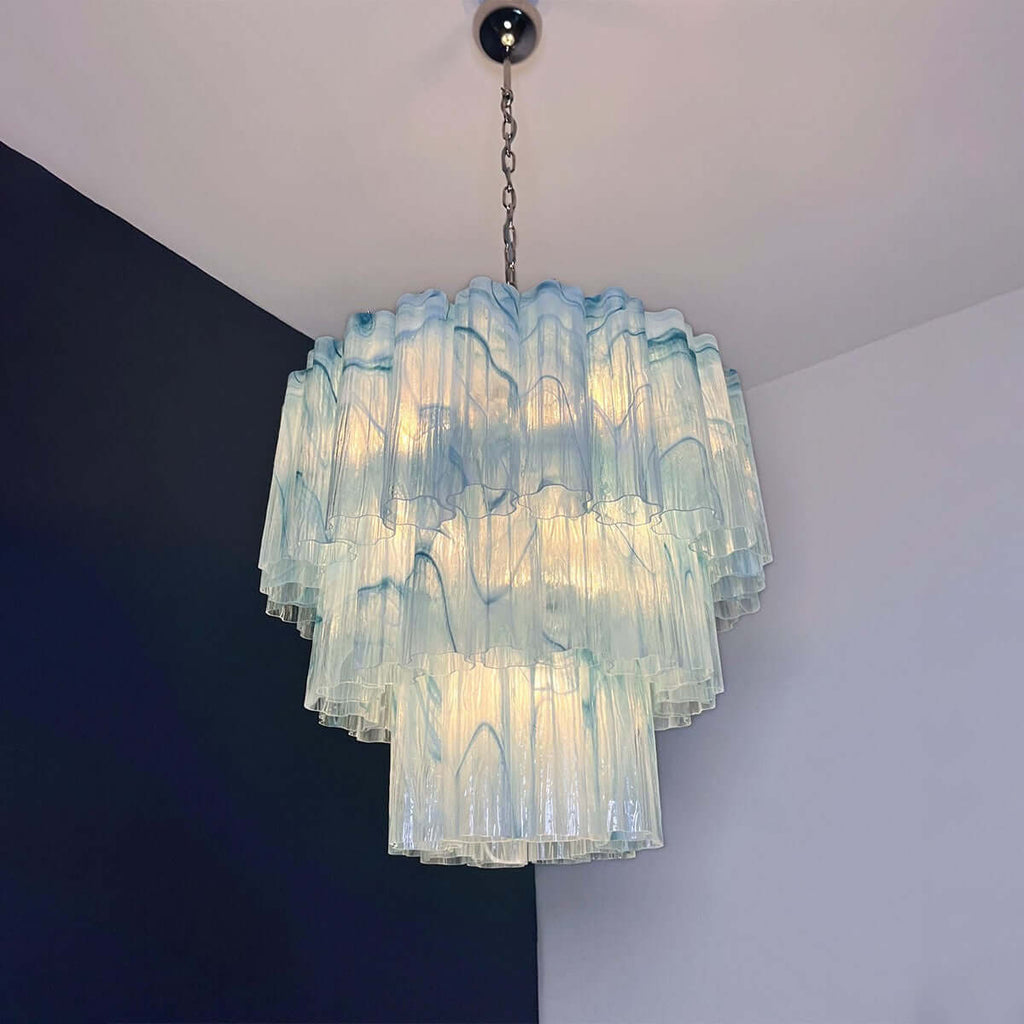 Murano Tubes Chandelier 25"