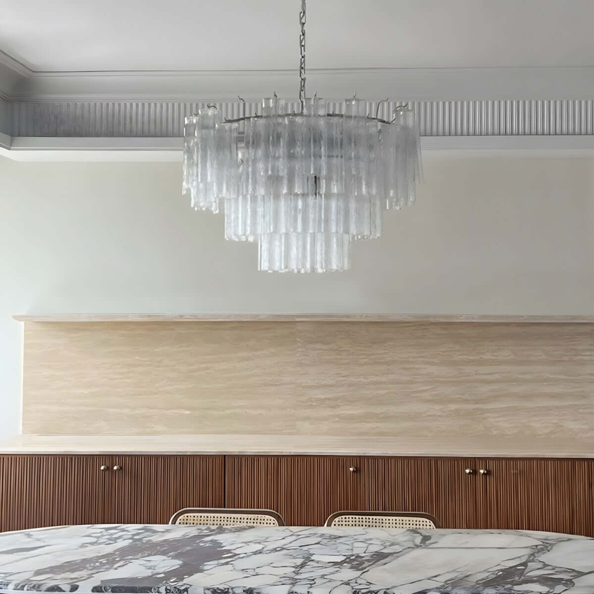 Murano Tubes Chandelier 32"