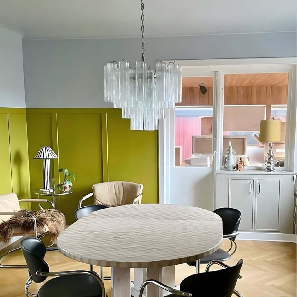Murano Tubes Chandelier 32"