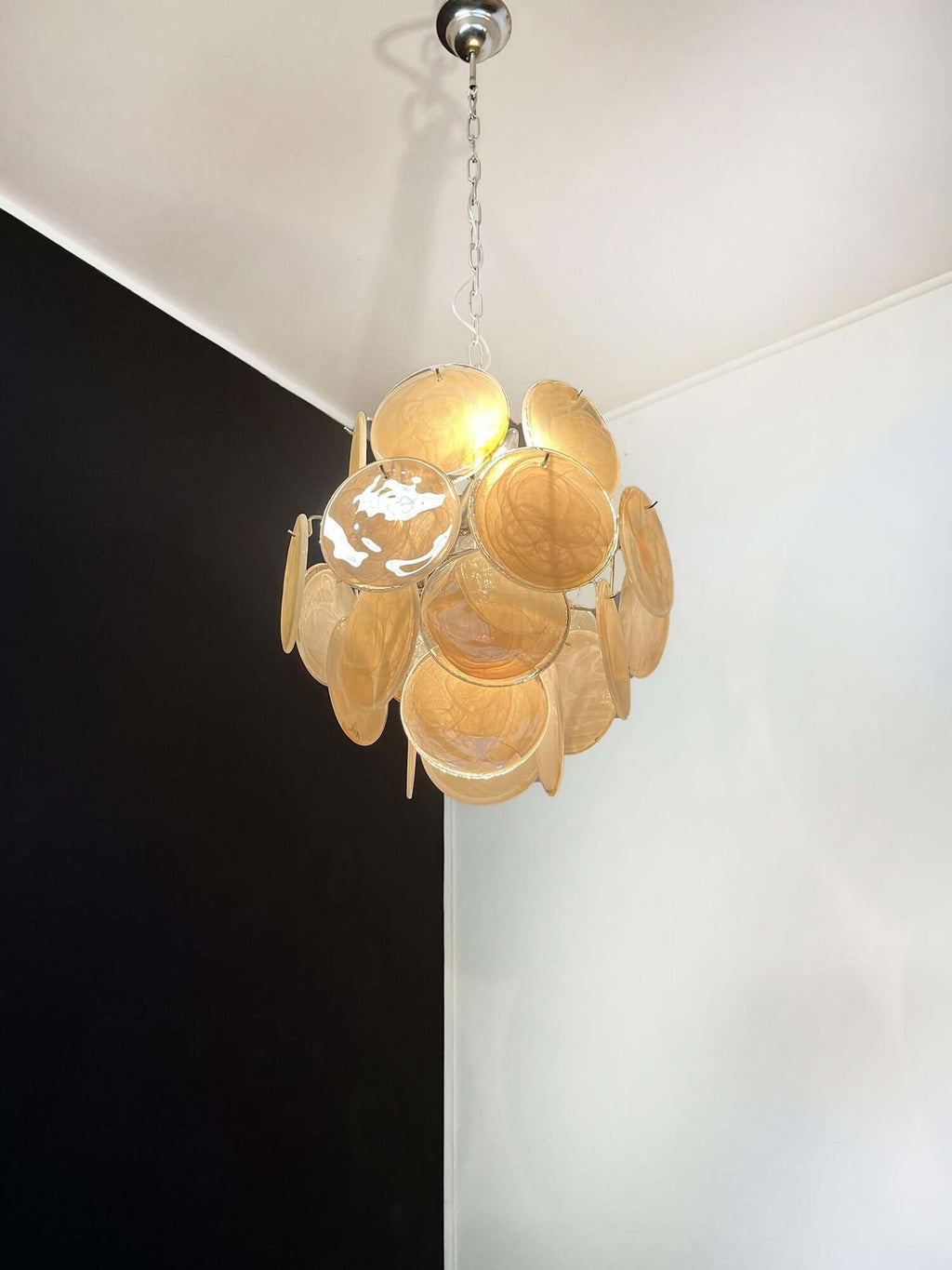 Murano Iridescent Glass Chandelier 17.7″