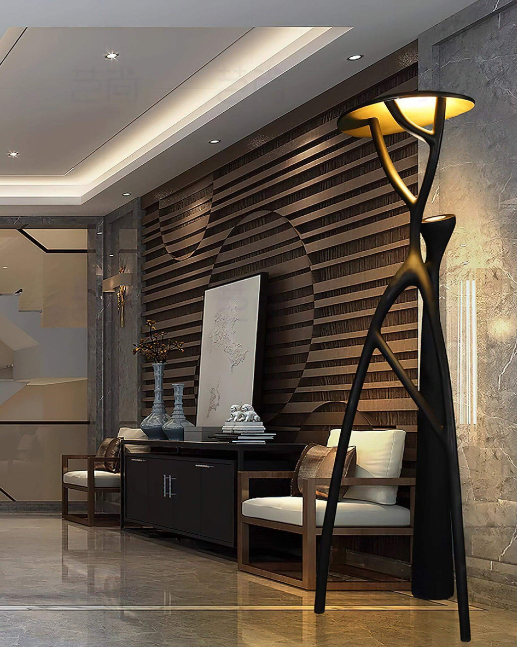 Nivaro Resin Floor Lamp