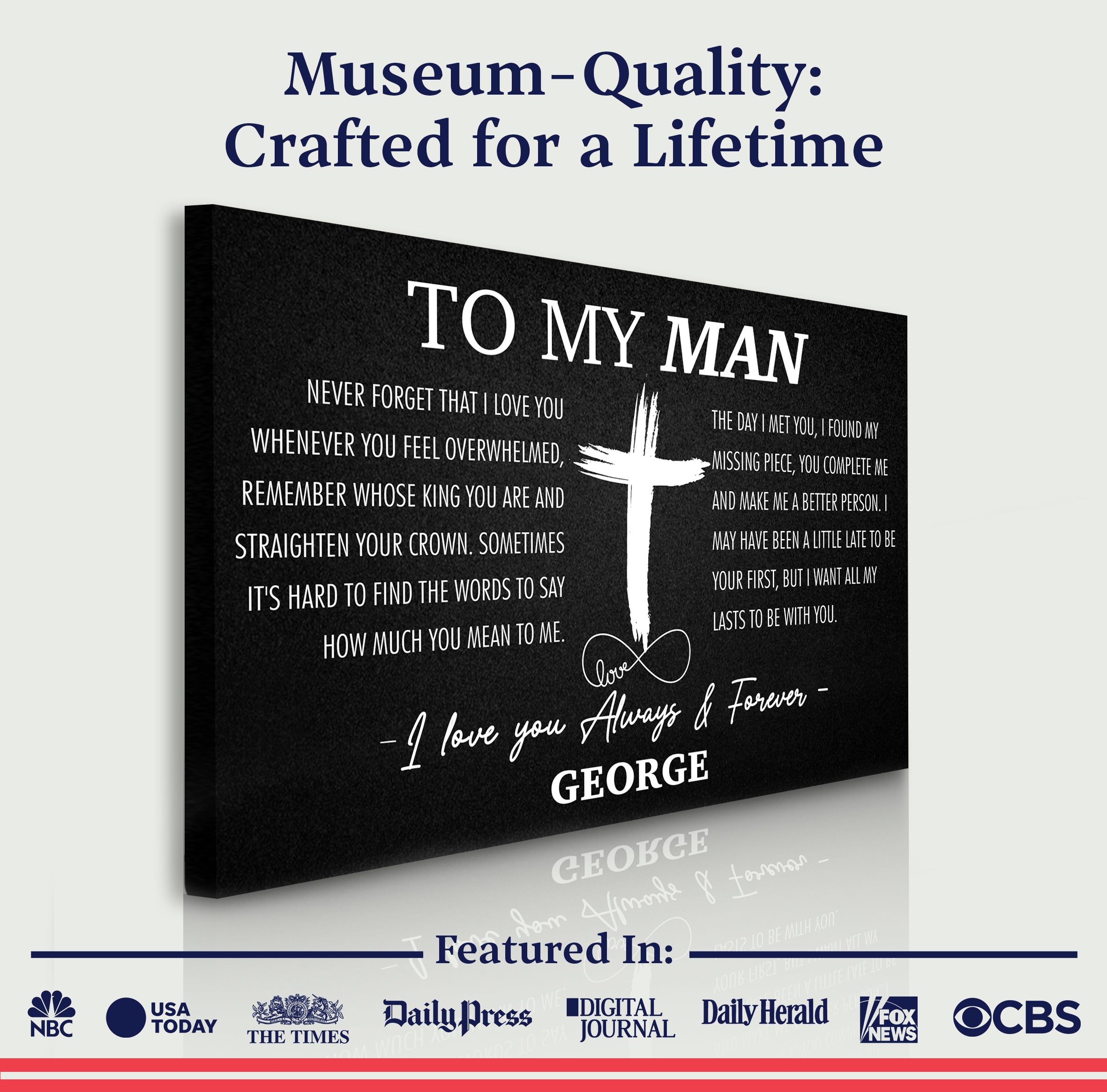 To My Man Father's Day Gift Sign