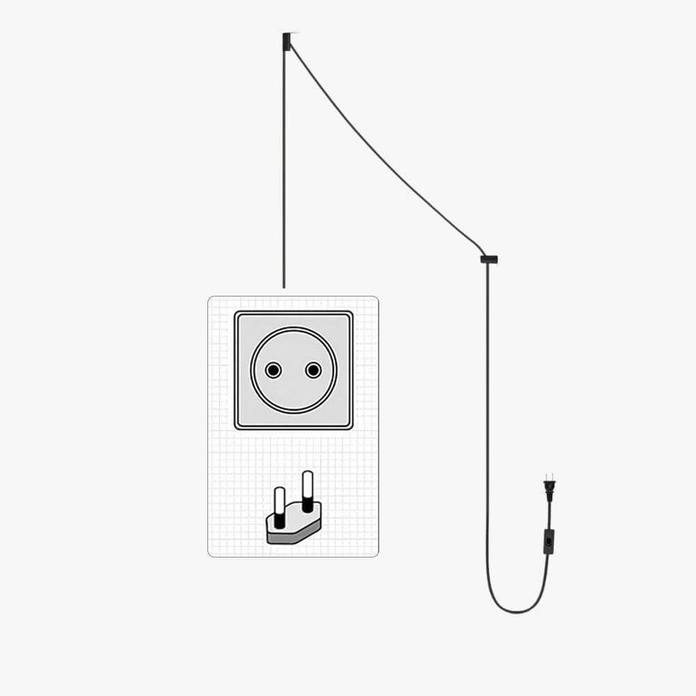 Plug-In Cord with Switch for Pendant Lights (5M / 196")