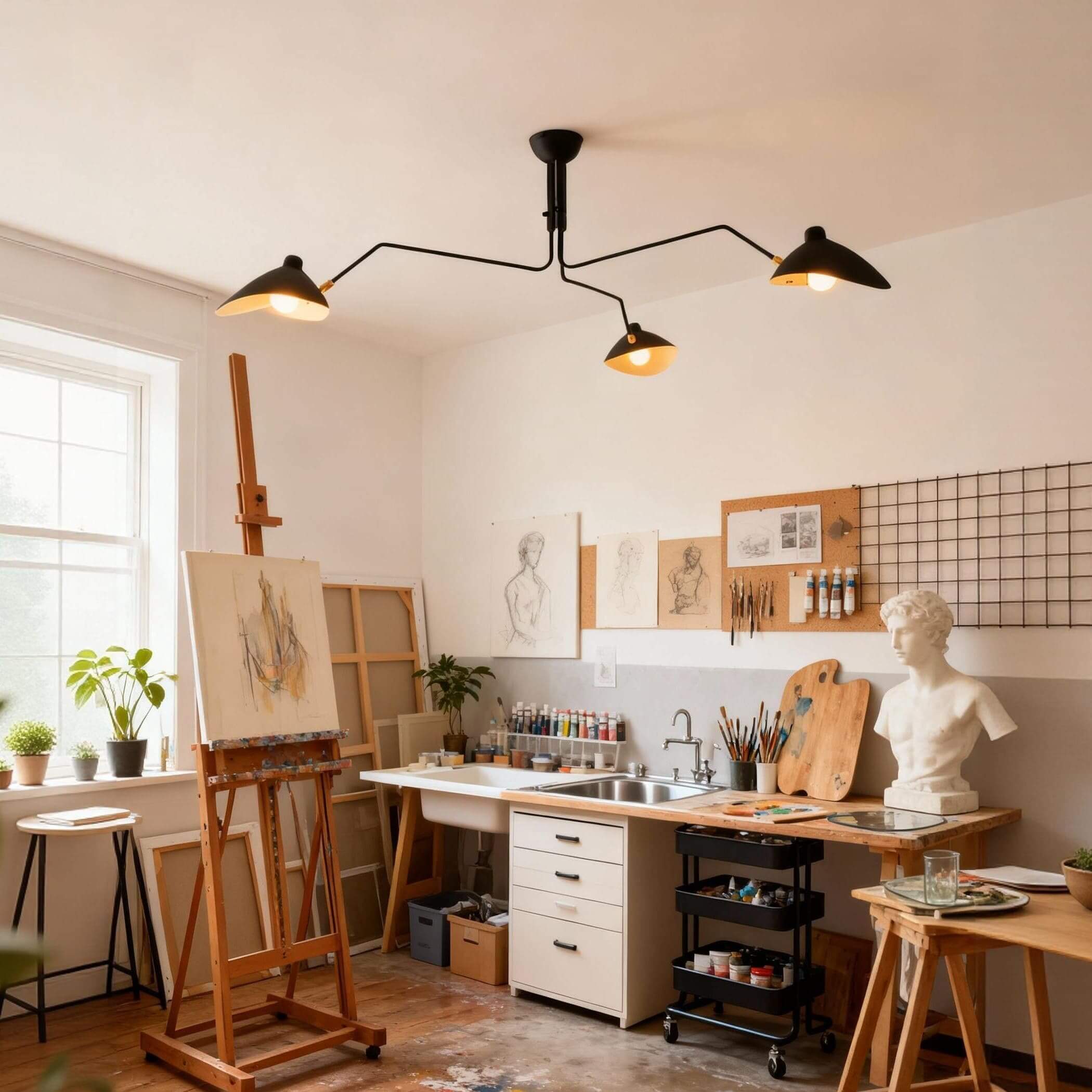 Serge Mouille Ceiling Light