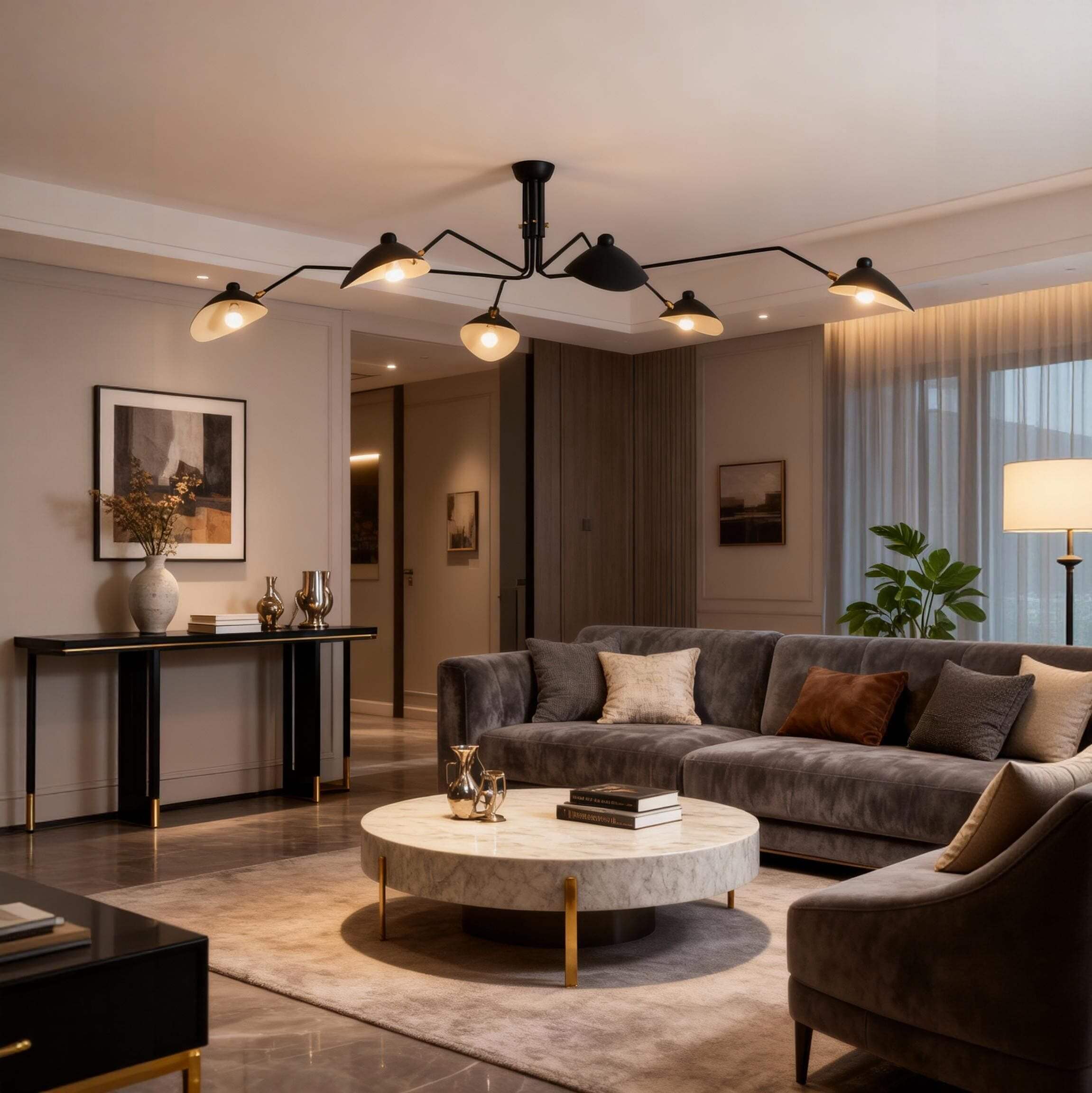 Serge Mouille Ceiling Light