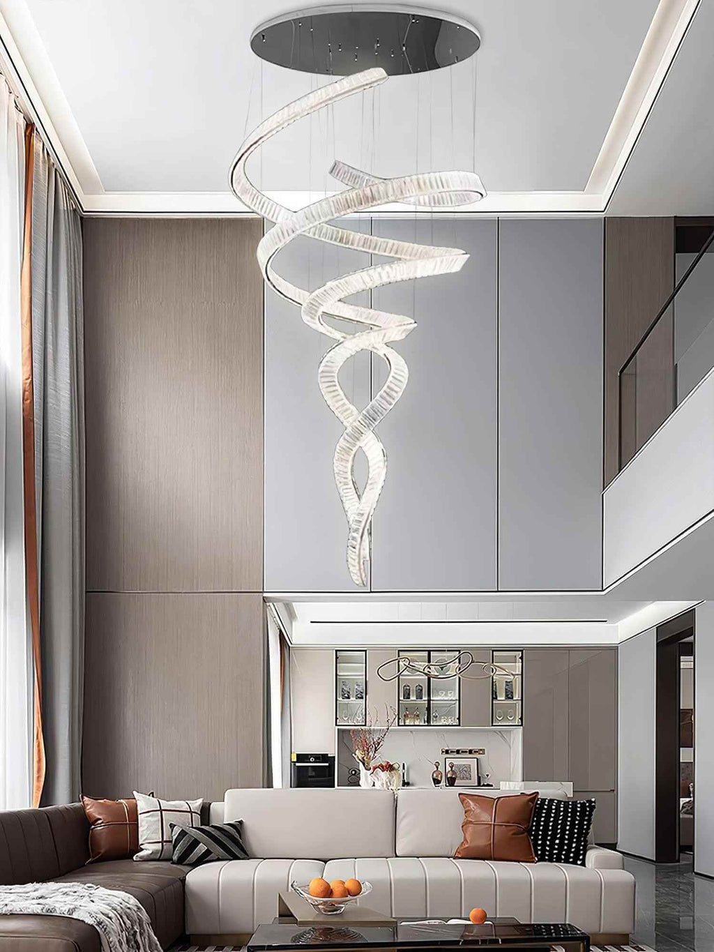 Spiral Crystal Chandelier