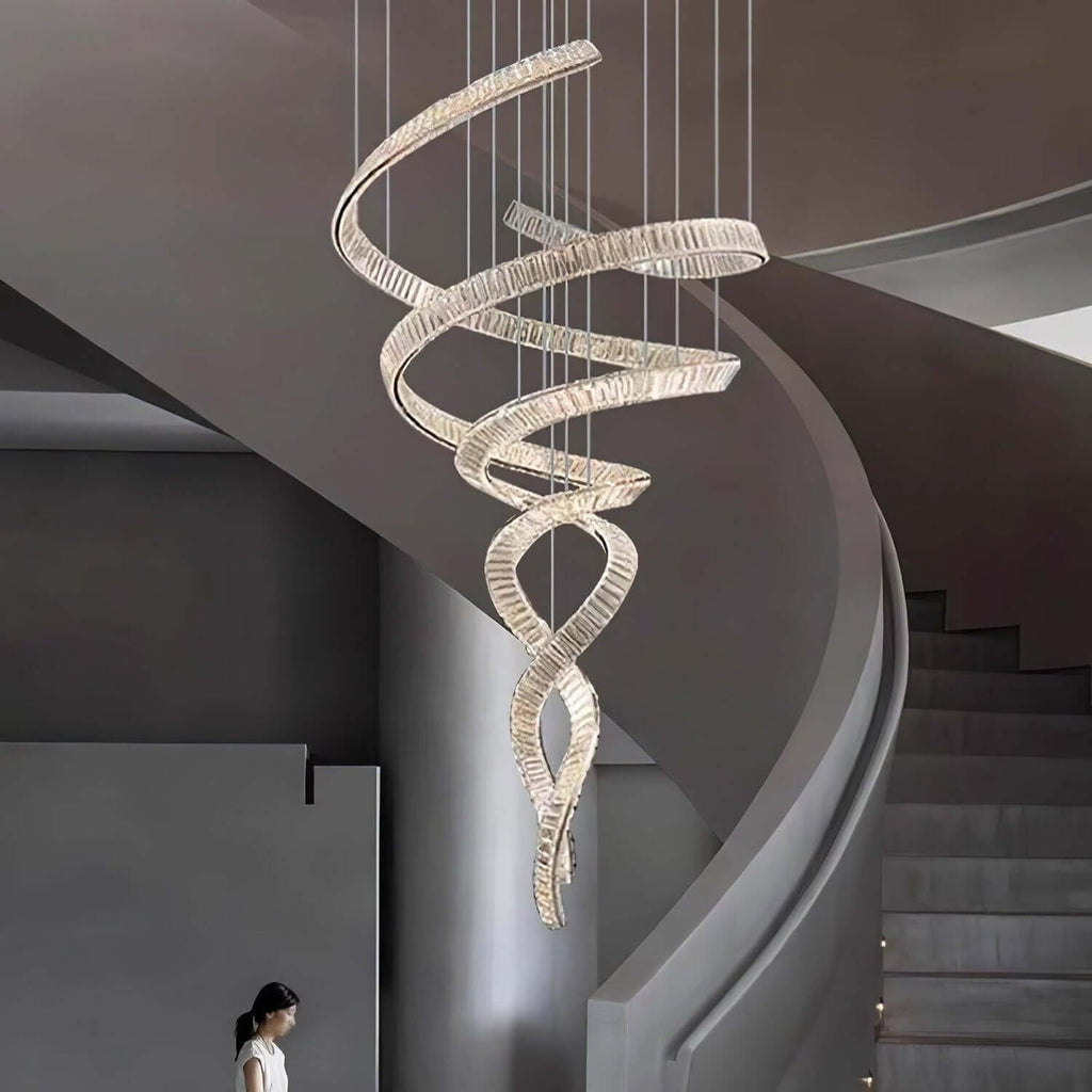 Spiral Crystal Chandelier