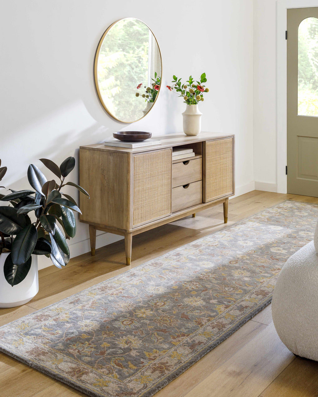 Cherryfield Hand Tufted Taupe Wool Rug