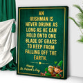 An Irishman Is Never Drunk Sign