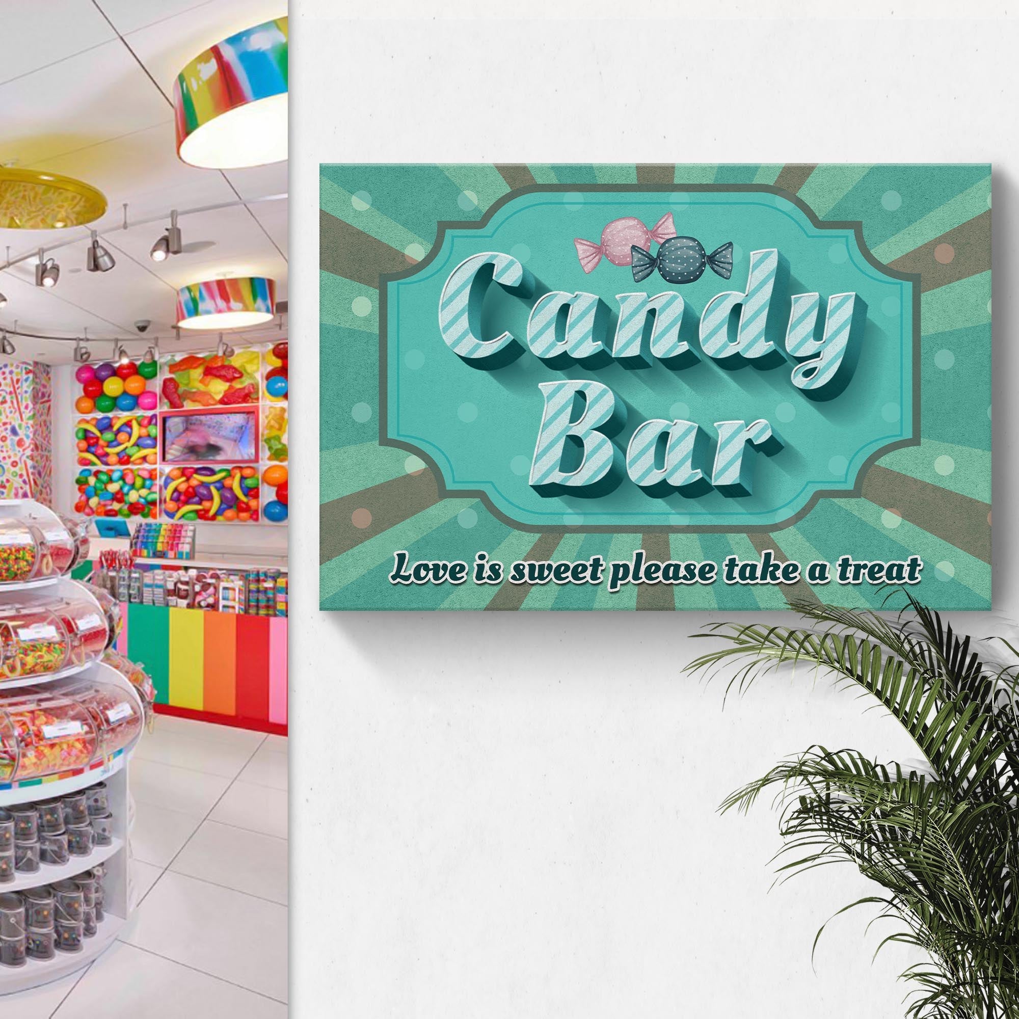 Love Is Sweet Take A Treat Candy Bar Sign III