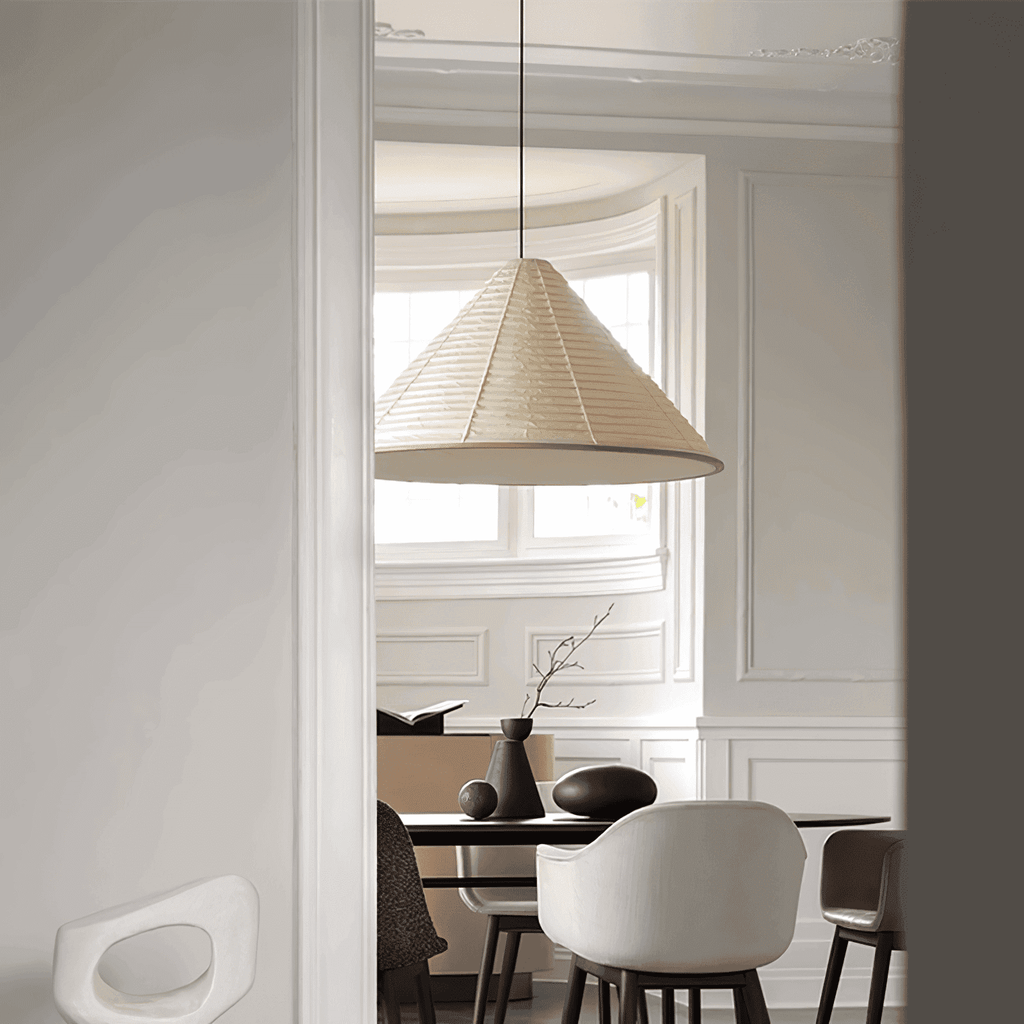 Washi Paper Hat Pendant Lamp