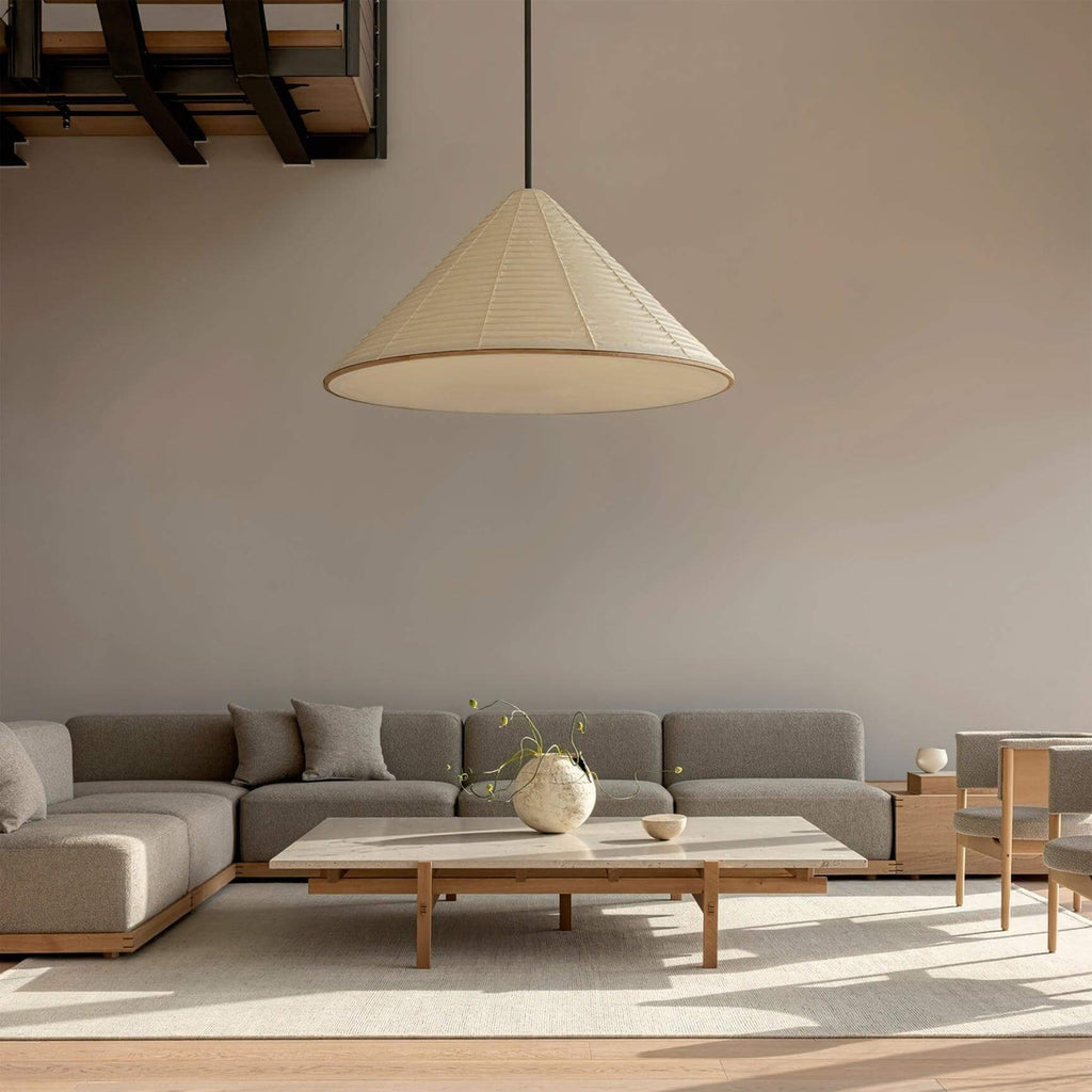 Washi Paper Hat Pendant Lamp