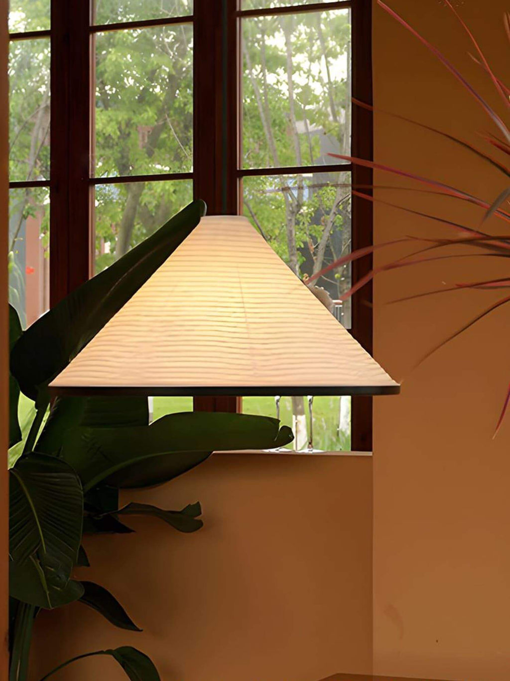Washi Paper Hat Pendant Lamp