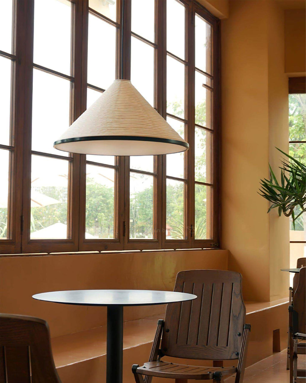 Washi Paper Hat Pendant Lamp