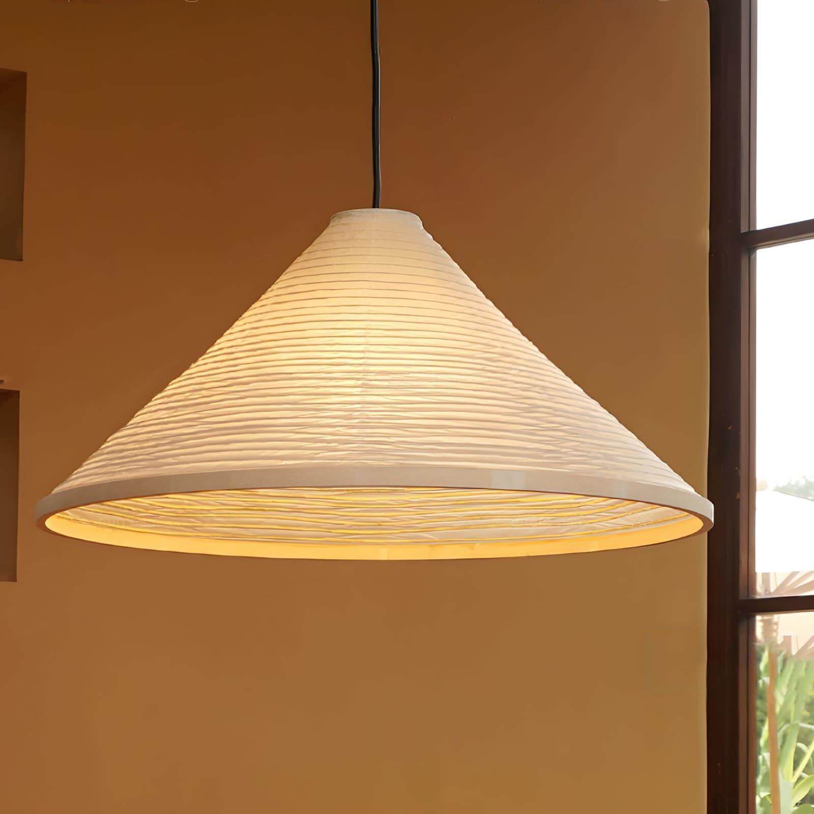 Washi Paper Hat Pendant Lamp