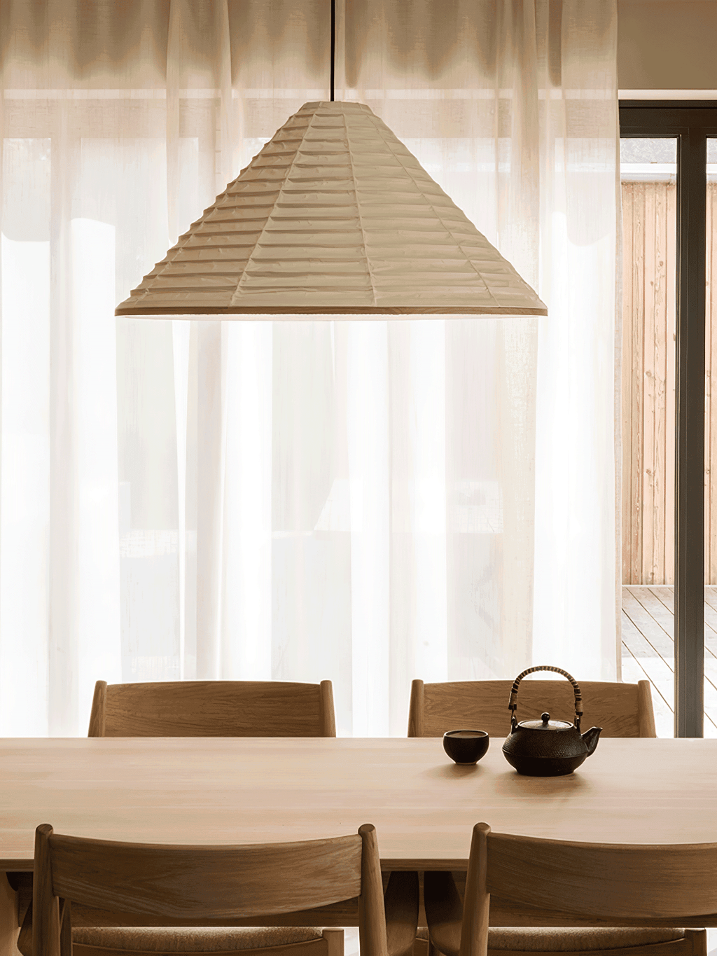 Washi Paper Hat Pendant Lamp