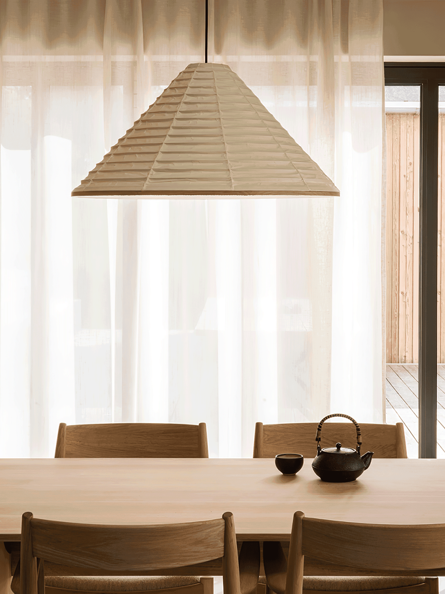 Washi Paper Hat Pendant Lamp