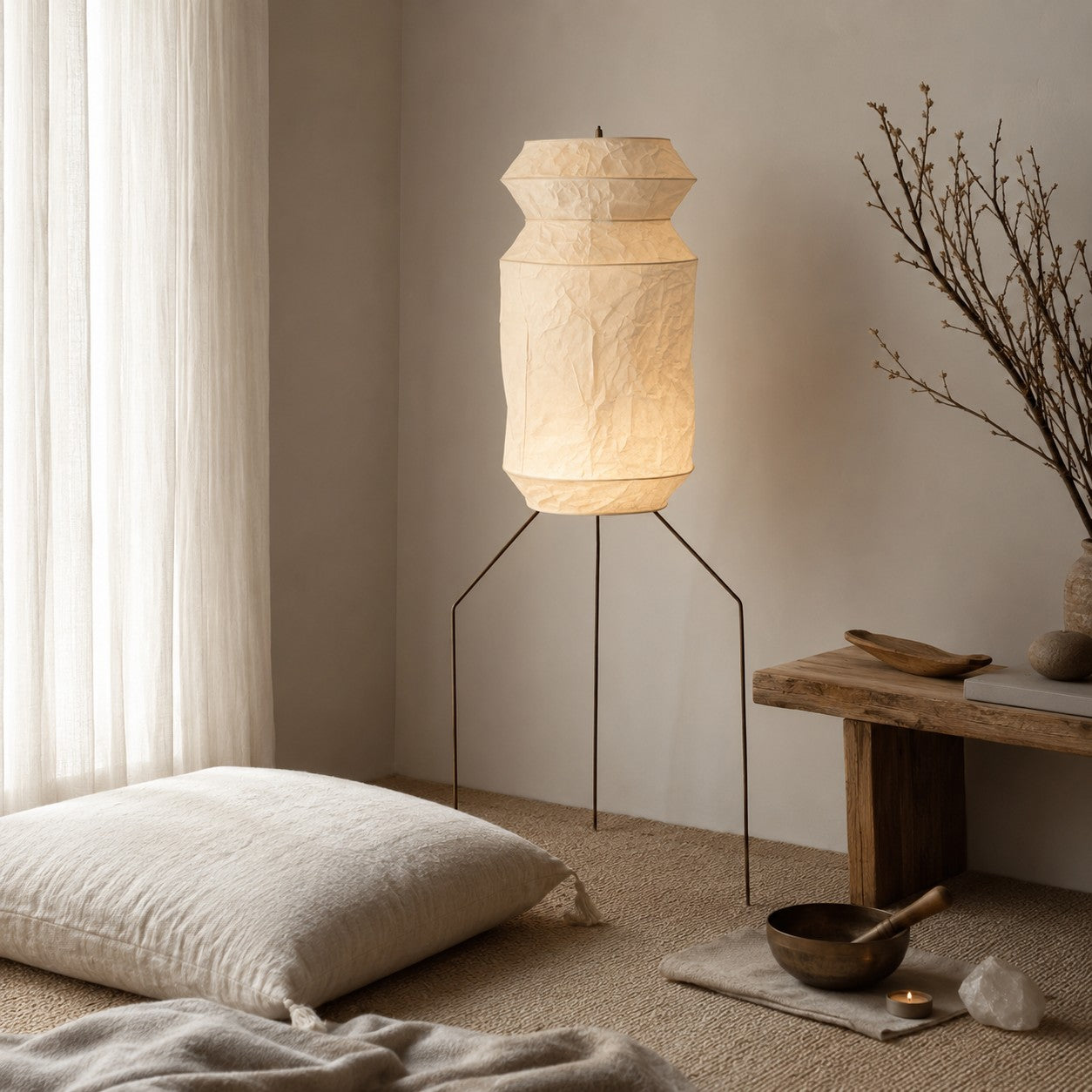 Washi Paper UF3-L6 Floor Lamp