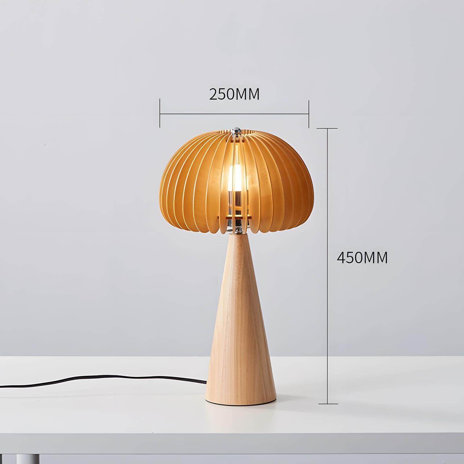 Wooden Pumpkin Table Lamp