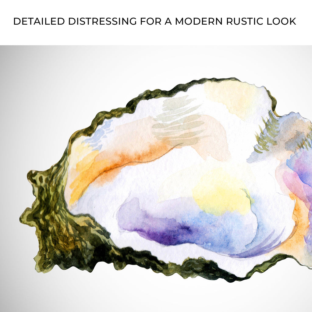 Oyster Watercolor Canvas Wall Art