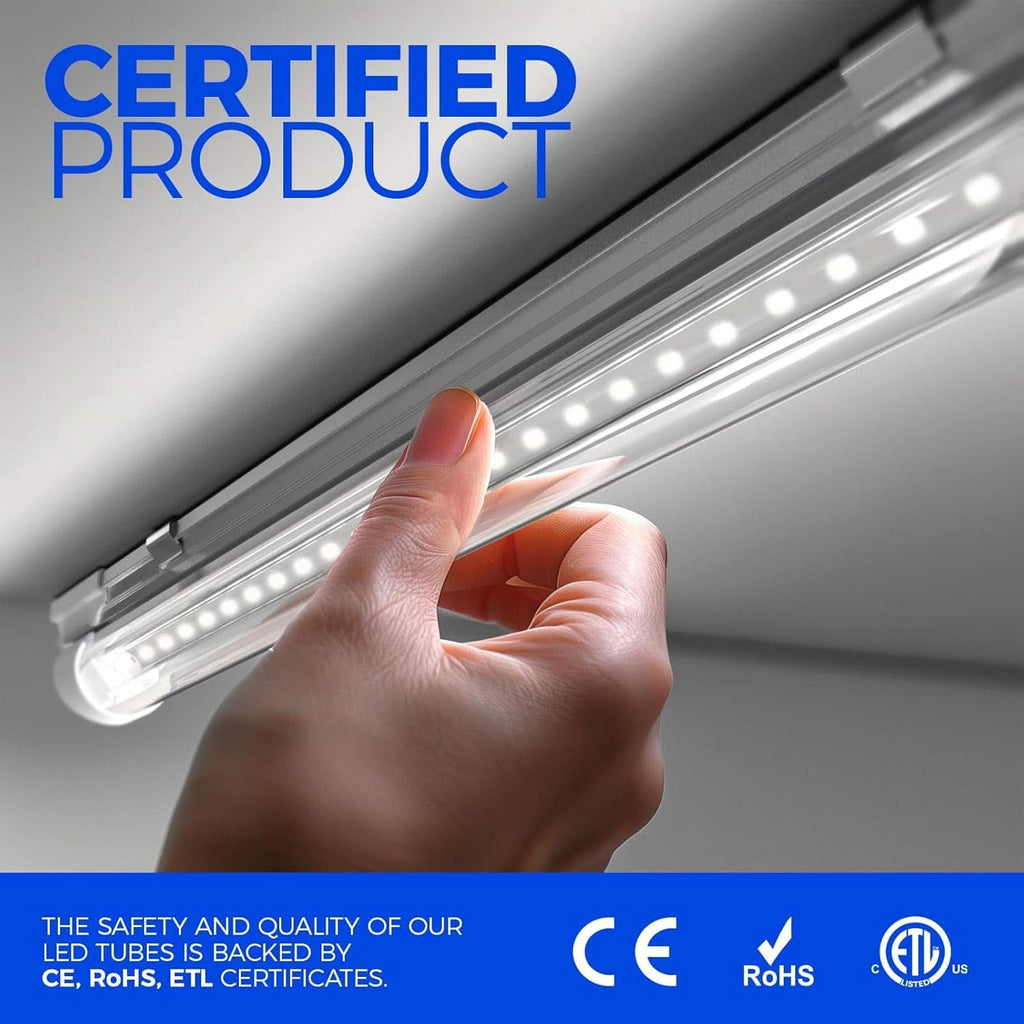 8ft LED Shop Light 10000 Lumens Daylight 5000K Linkable