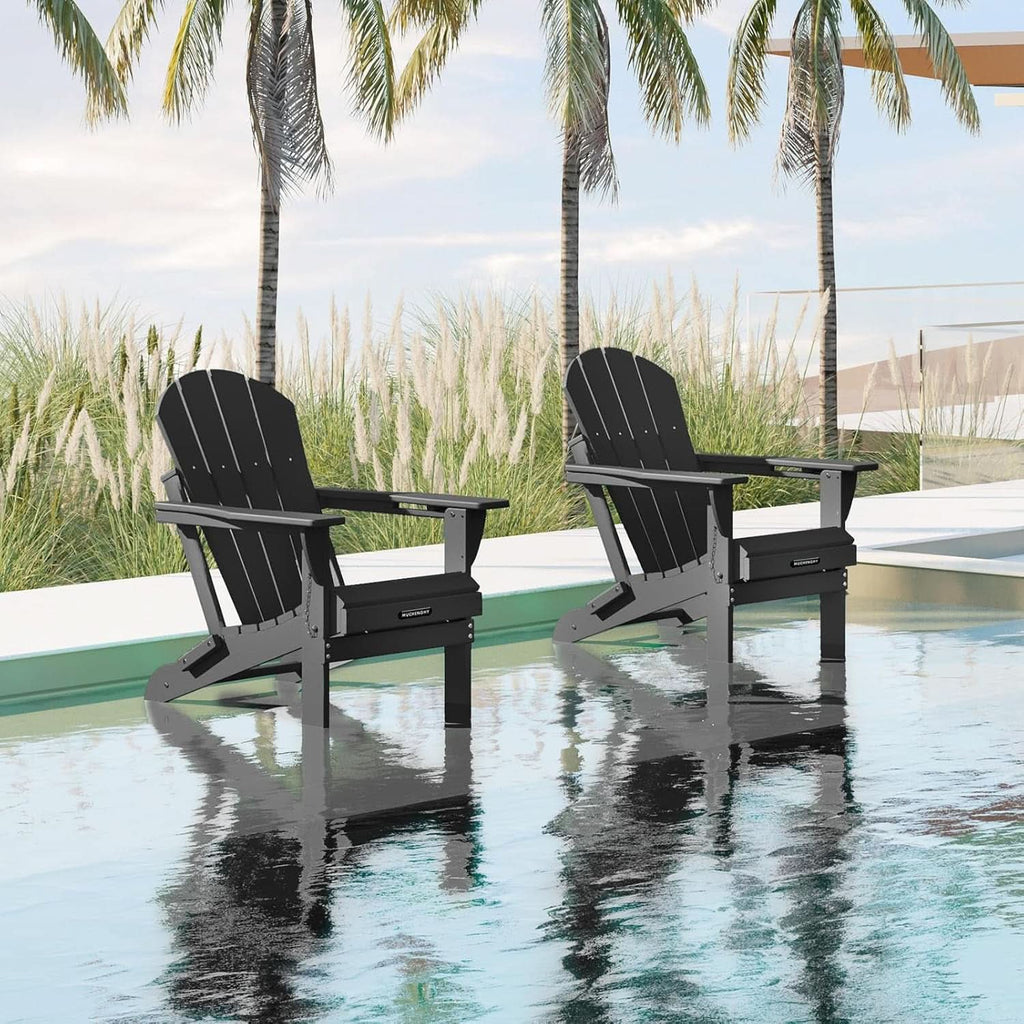 Folding Weather Resistant Adirondack Chairs for Outdoor Relaxation