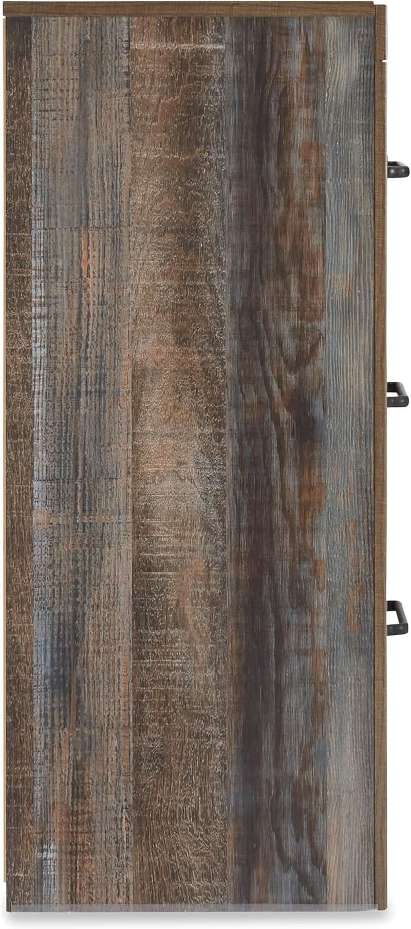 Rusticated Six Drawer Dresser Weathered Brown Bedroom