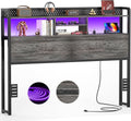Queen Size Headboard With Storage Shelf And USB Ports
