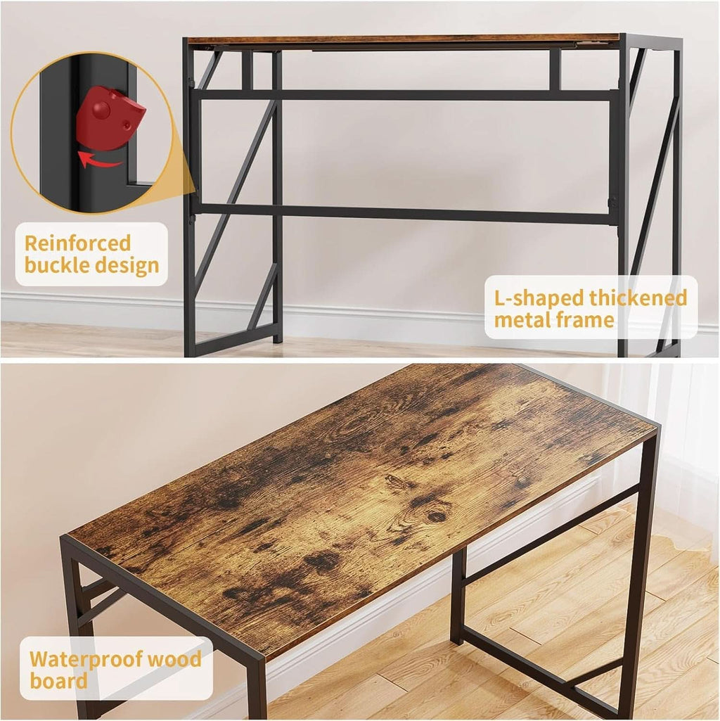 Foldable Desk For Home Office 40.6 Inch No Assembly