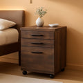 I 7400 Rolling File Cabinet 3 Drawer Brown Laminate