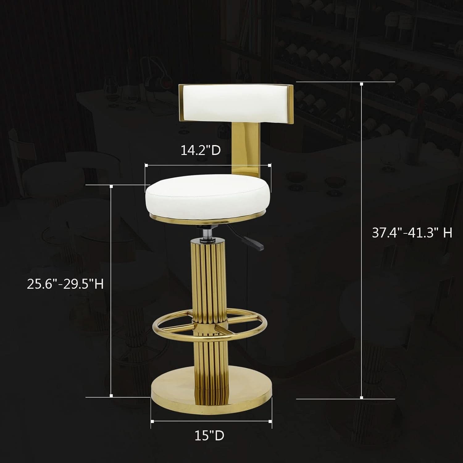 White Counter Height Bar Stools With Adjustable Height