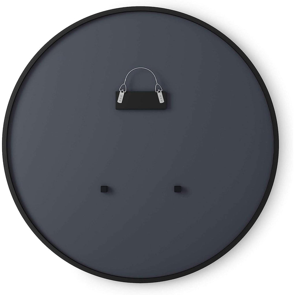 Round Rubber Wall Mirror 37 Inch Diameter With Protective Rubber Frame