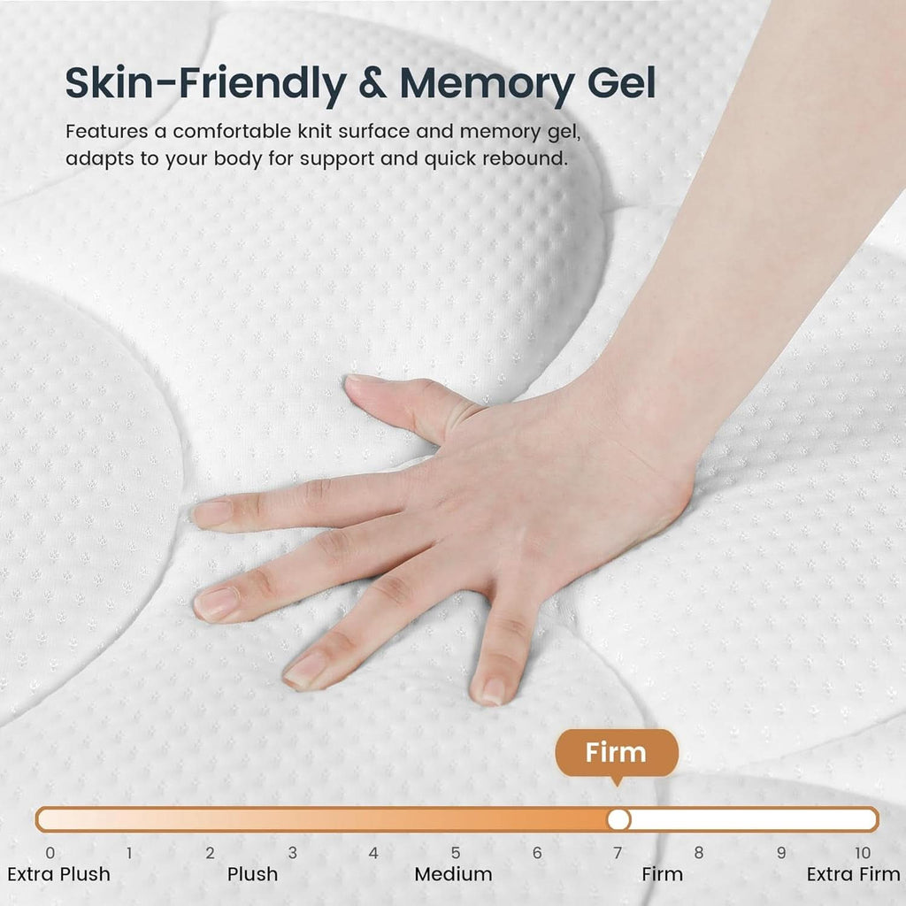 Queen Gel Memory Foam Hybrid Mattress Fourteen Inch Edge Support