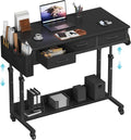 Adjustable Height Rolling Standing Desk with Drawers