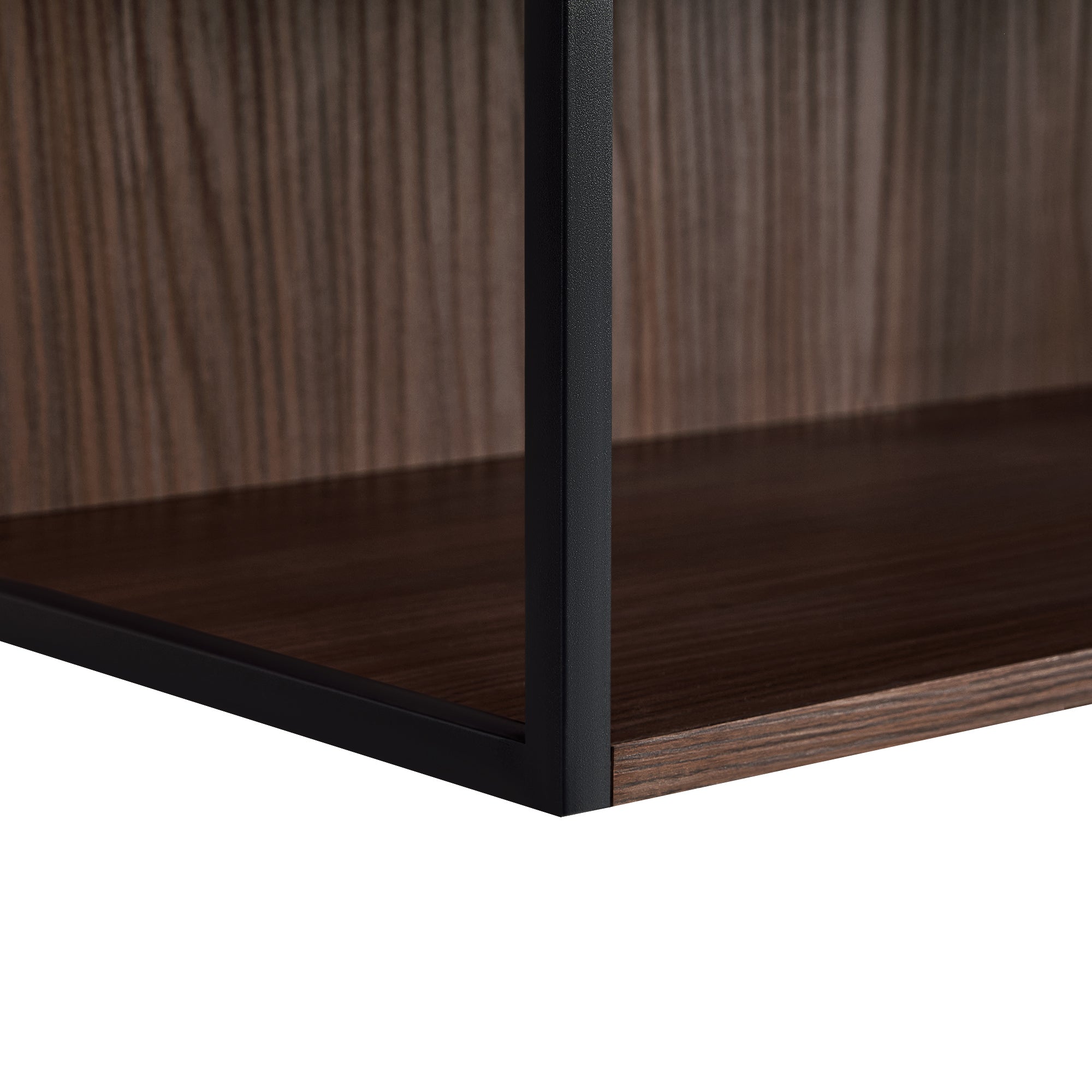 Modern Minimalist 51.2" Tall Lighted Display Cabinet with Tempered Glass