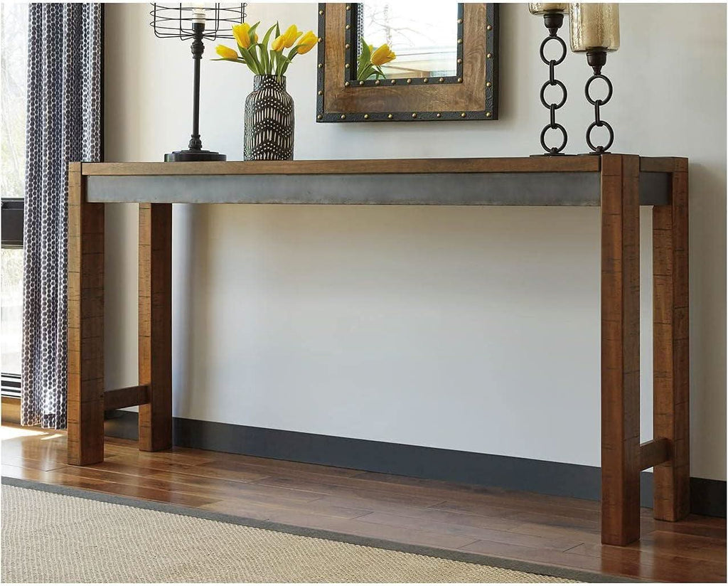 Torjin Urban Counter Height Dining Table Two Tone Brown