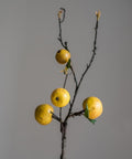 Artificial Fruit Yellow Apple Pear Stem 27" Tall