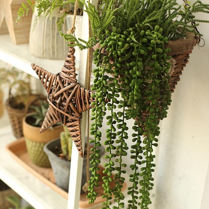 Artificial Plant Tear Drop Hanging 28" Long