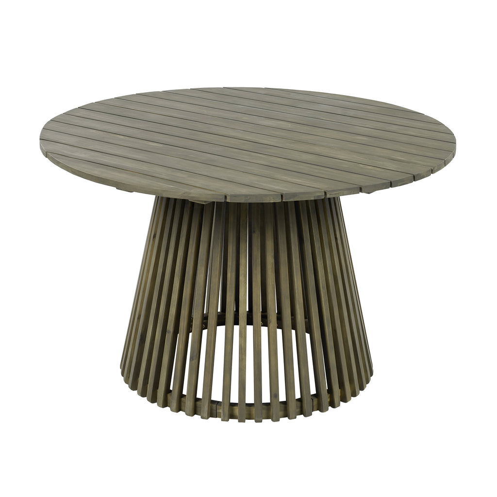 Patio Set Outdoor Acacia Wood Furniture Sets - Modern Club Chair Conversation Sets with Patio Dining Table