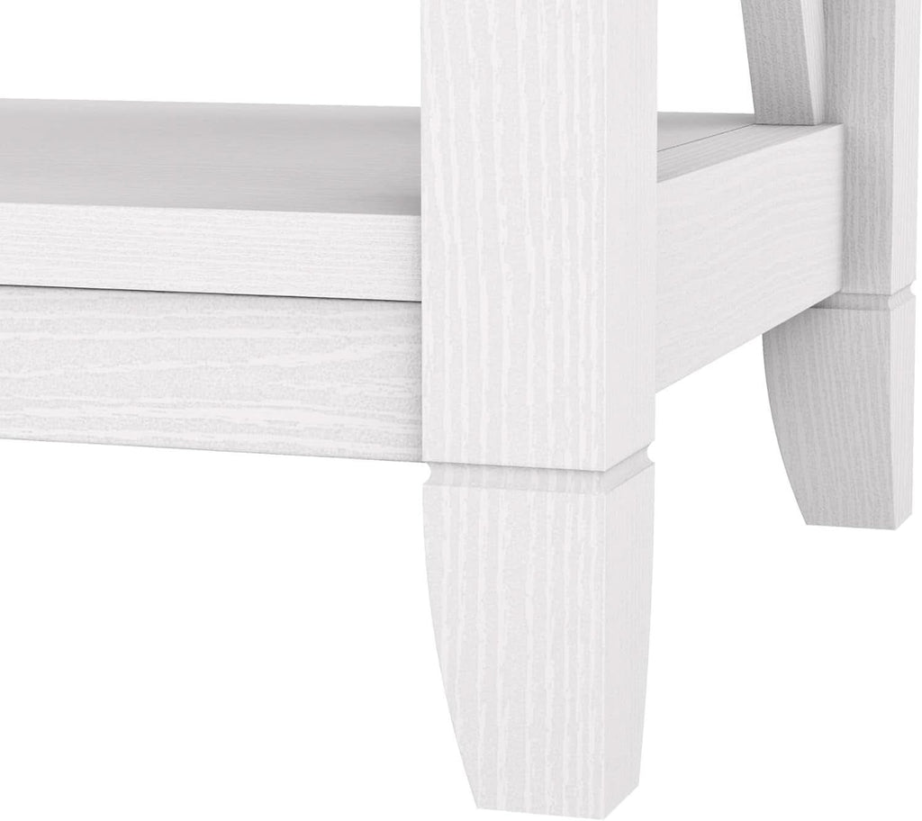 Tall 5 Shelf Bookcase In Pure White Oak Modern Farmhouse