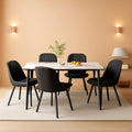 Dining Chairs Set Of 6 Modern Upholstered Black 19 Inch