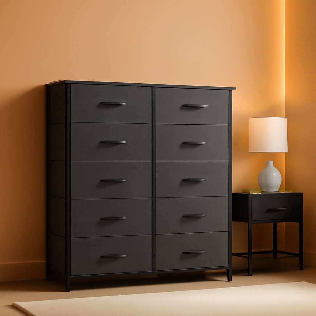 Tall Fabric Dresser With 8 Drawers For Bedroom Storage